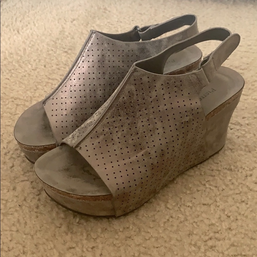 Grey/silver wedges size 8 1/2